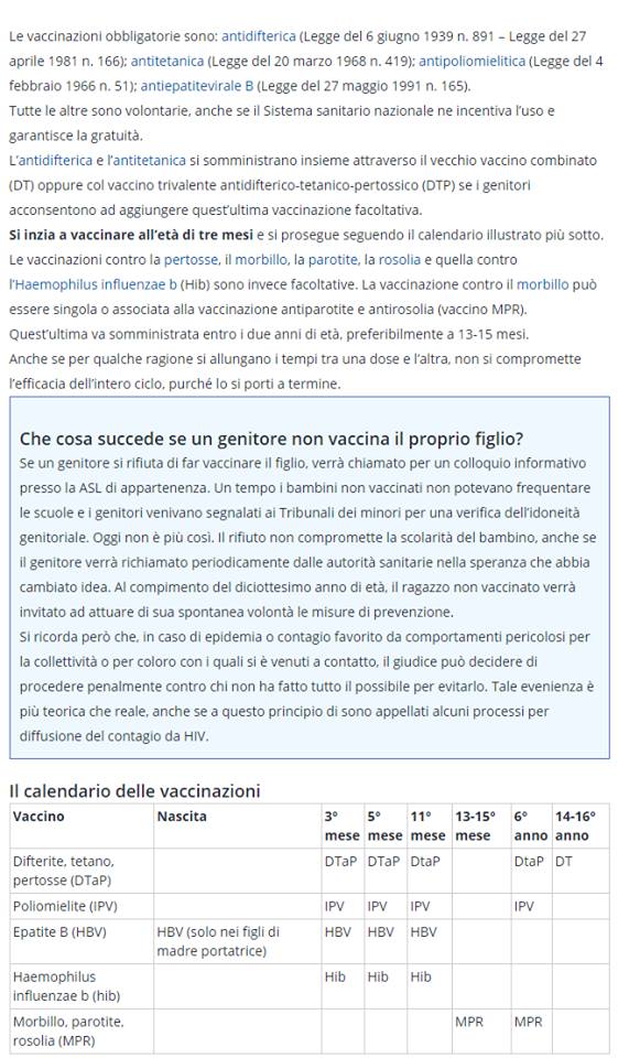 vaccinazioni