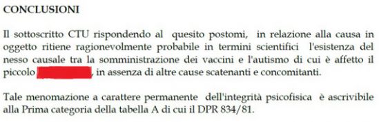 Ordini di scuderia: bloccare le cause per il danno da vaccino