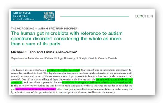 Human Gut Microbiota and Autism - Autismo e microbioma intestinale