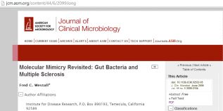 Mimicità molecolare: connessione fra batteri intestinali e sclerosi