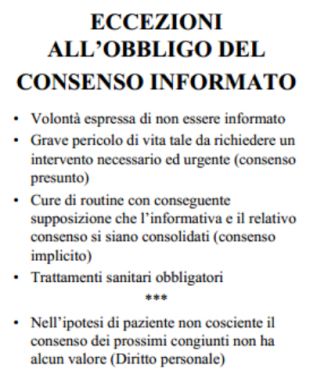 consenso informato obbligatorio: per le vaccinazioni non lo è