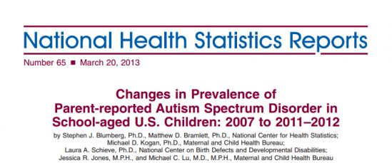 Prevalenza Autismo 1/50: Nuovo studio CDC USA