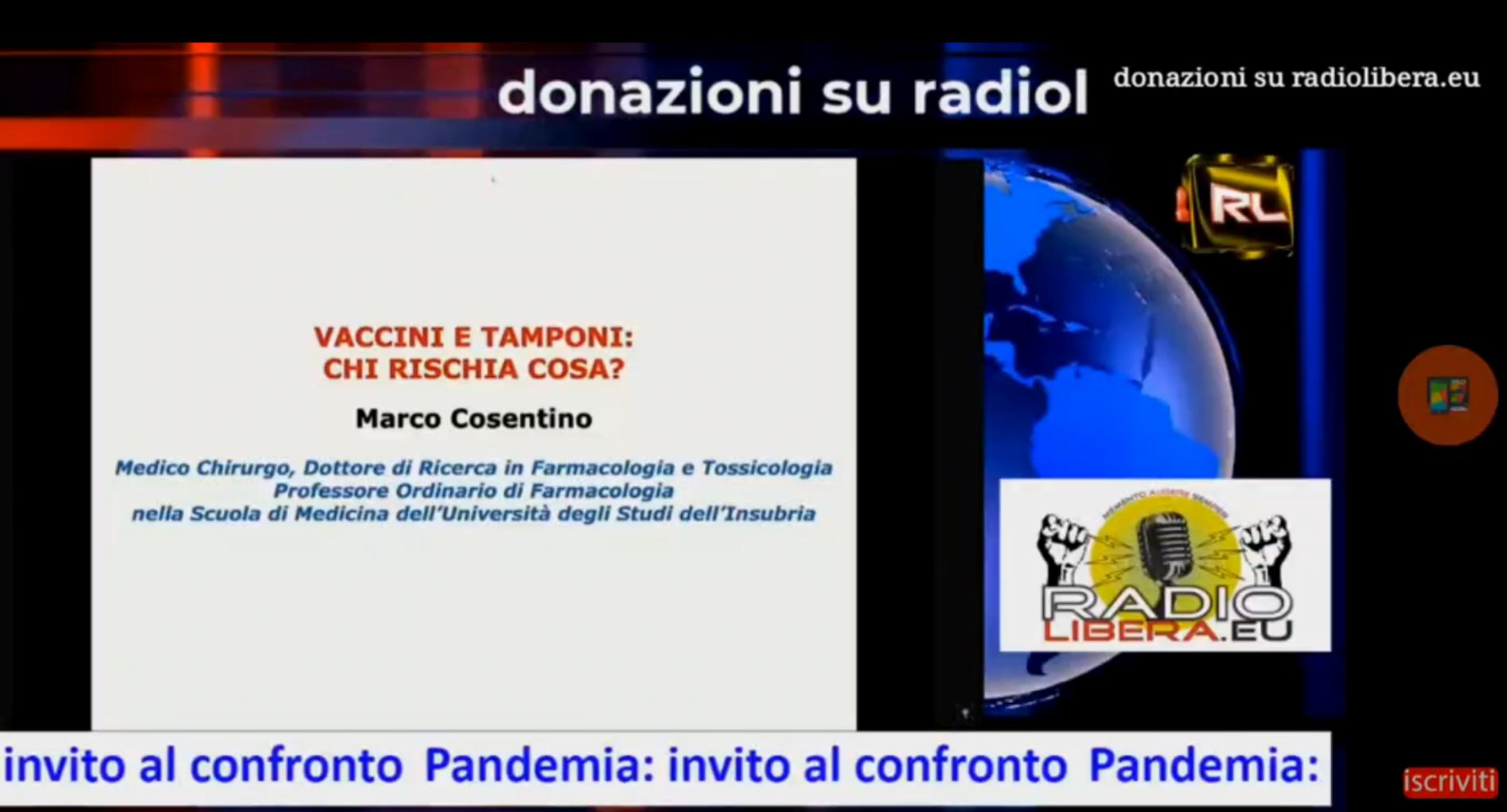 dr. Cosentino: Vaccini e tamponi