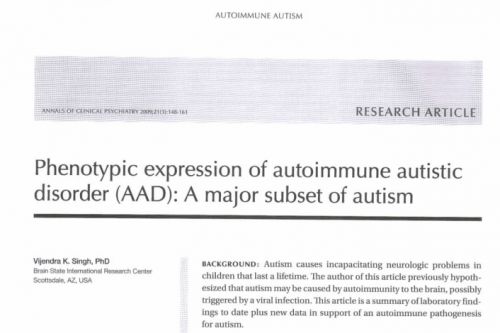 Correlazione fra virus del morbillo e anticorpi anti-mbp nell&#039;autismo